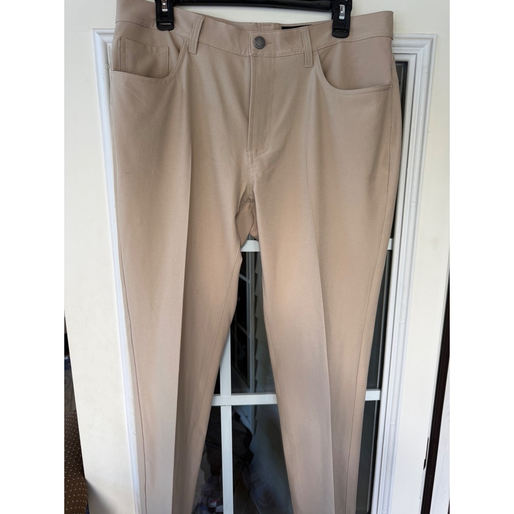 Dunning stretch 35x30 stretch performance golf khaki flat front pants